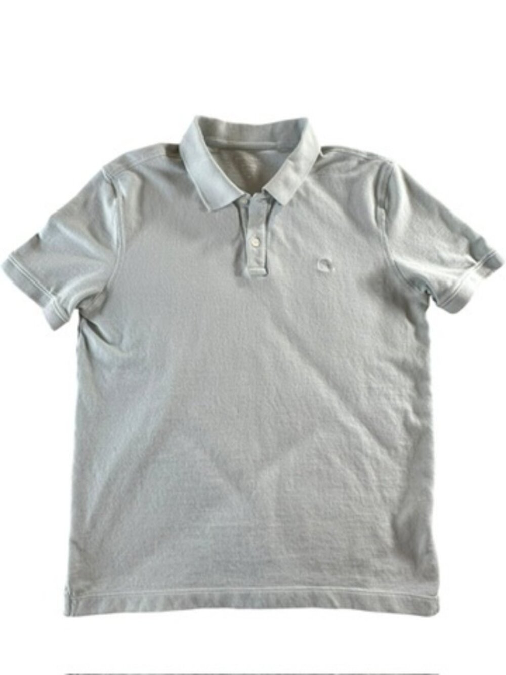 Banana Republic Slim Fit Organic Cotton Pique Polo Shirt Mens M Frosted Window